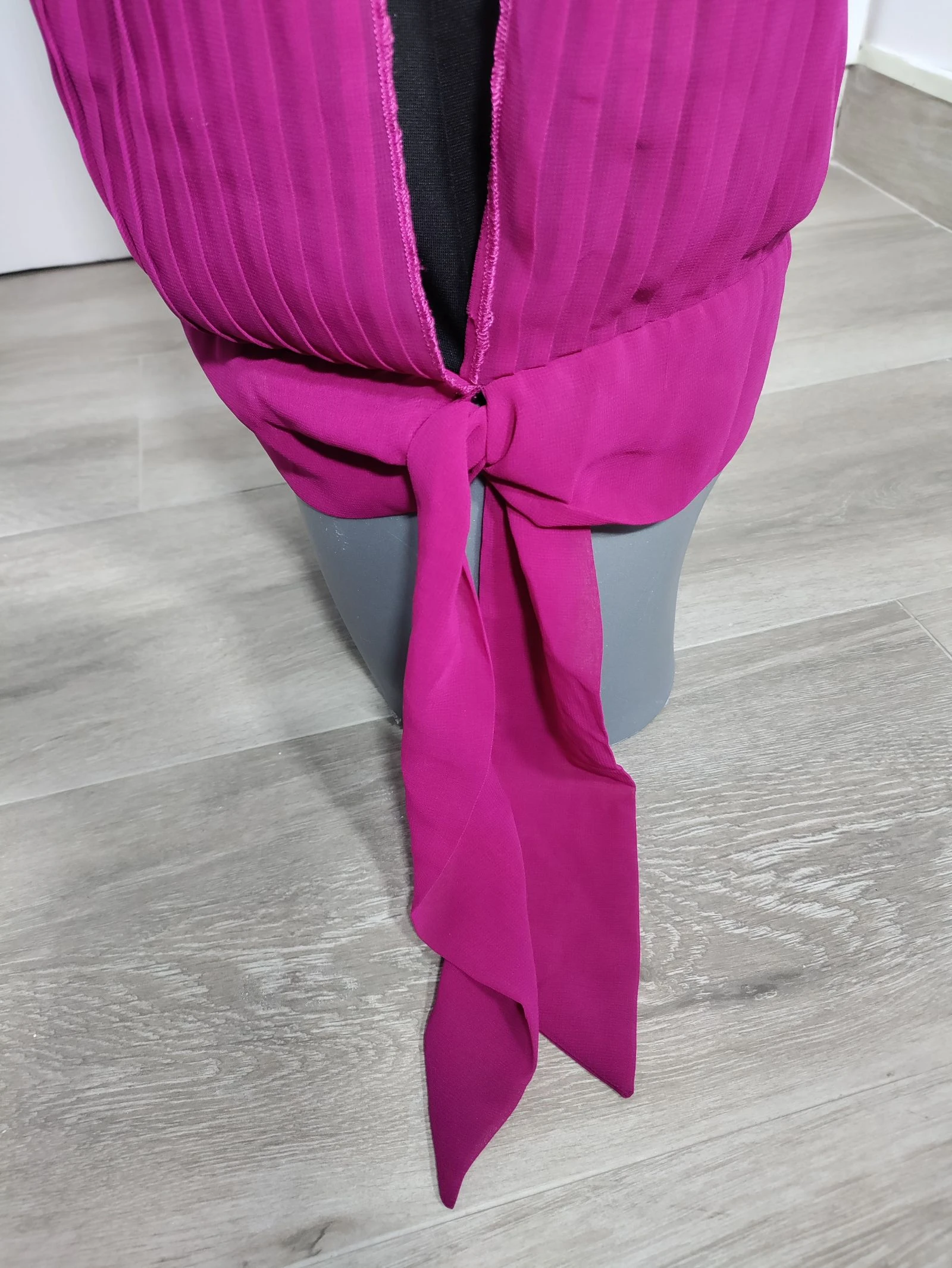 Top plisado fucsia vintage Delmon Joven con top interior – Talla 40 – photo 7